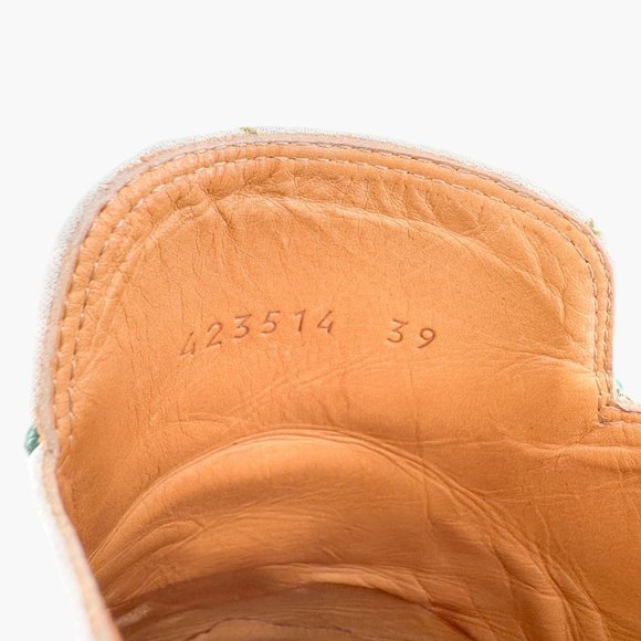 Gucci Princetown Horsebit Loafer Mule EU 39 US 9 Green Floral Embroidered Flat - Picture 12 of 12